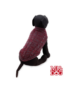 mi&dog JERSEY TRENZADO GRANATE