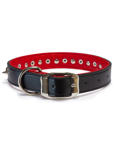Aq COLLAR PIEL PUAS NEGRO