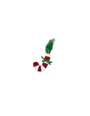 XMAS baston navideño c plumas13cm