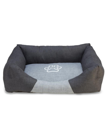 AQ CAMA CUADRADA marron y beige con...